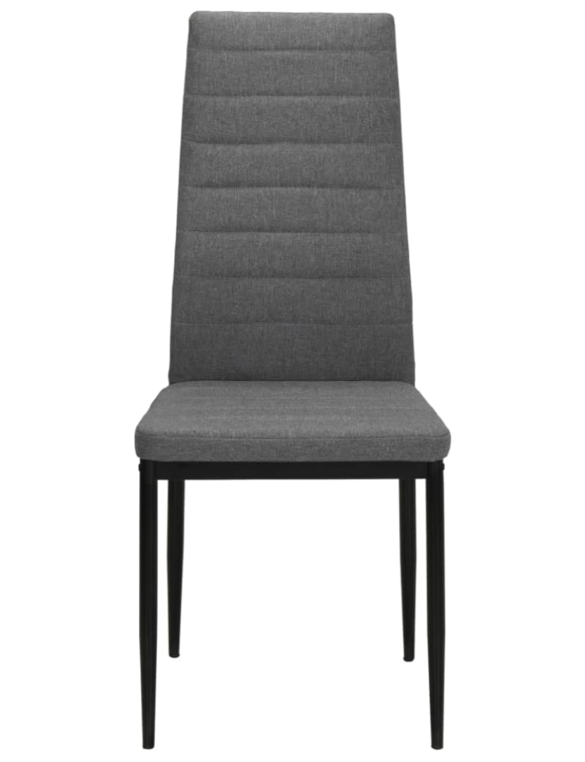 imagem de vidaXL Cadeiras de jantar 2 pcs tecido cinzento-claro4