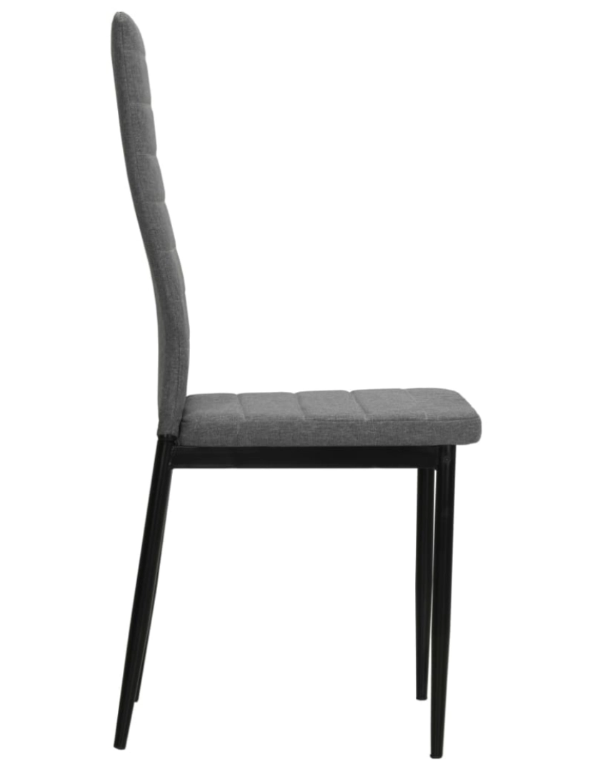 imagem de vidaXL Cadeiras de jantar 2 pcs tecido cinzento-claro5