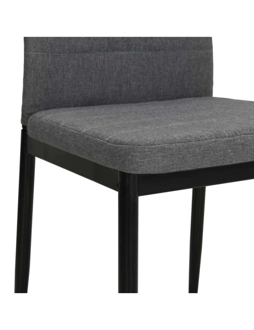 imagem de vidaXL Cadeiras de jantar 2 pcs tecido cinzento-claro7