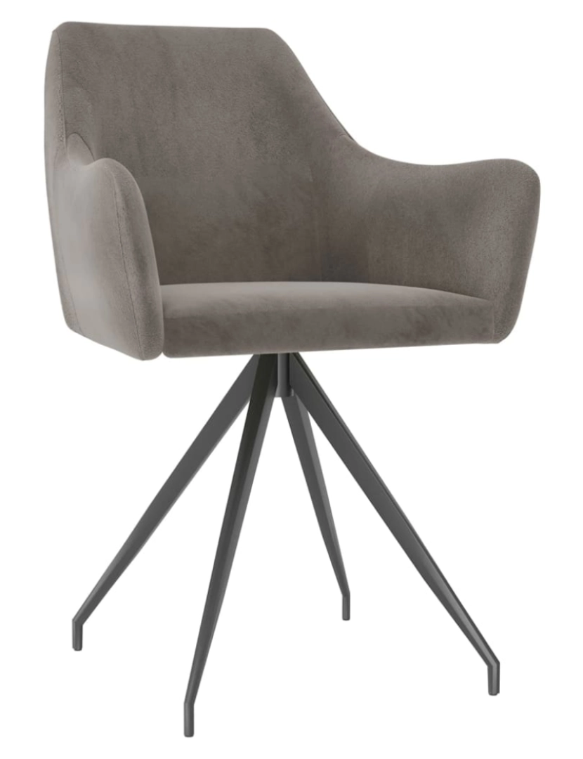 imagem de vidaXL Cadeiras de jantar 2 pcs veludo cinzento-claro3