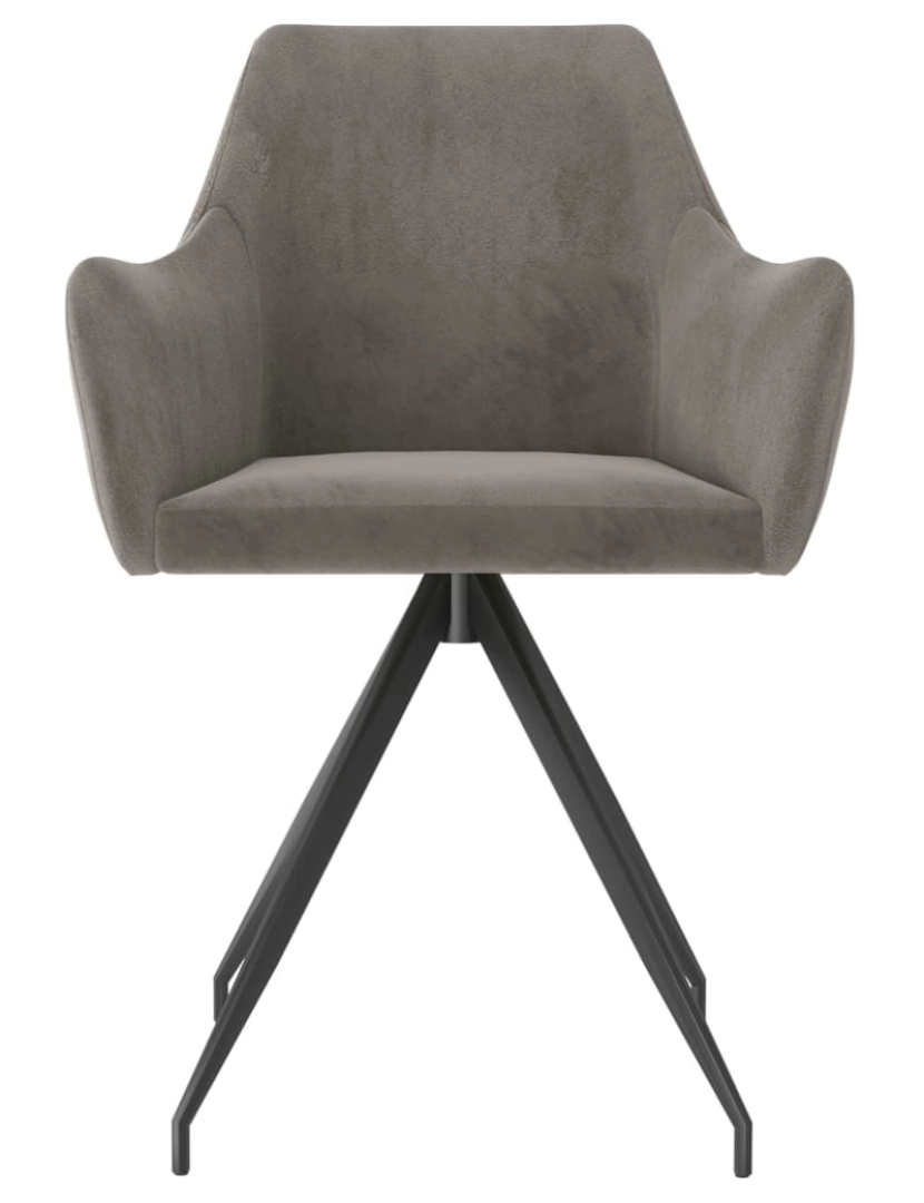 imagem de vidaXL Cadeiras de jantar 2 pcs veludo cinzento-claro4