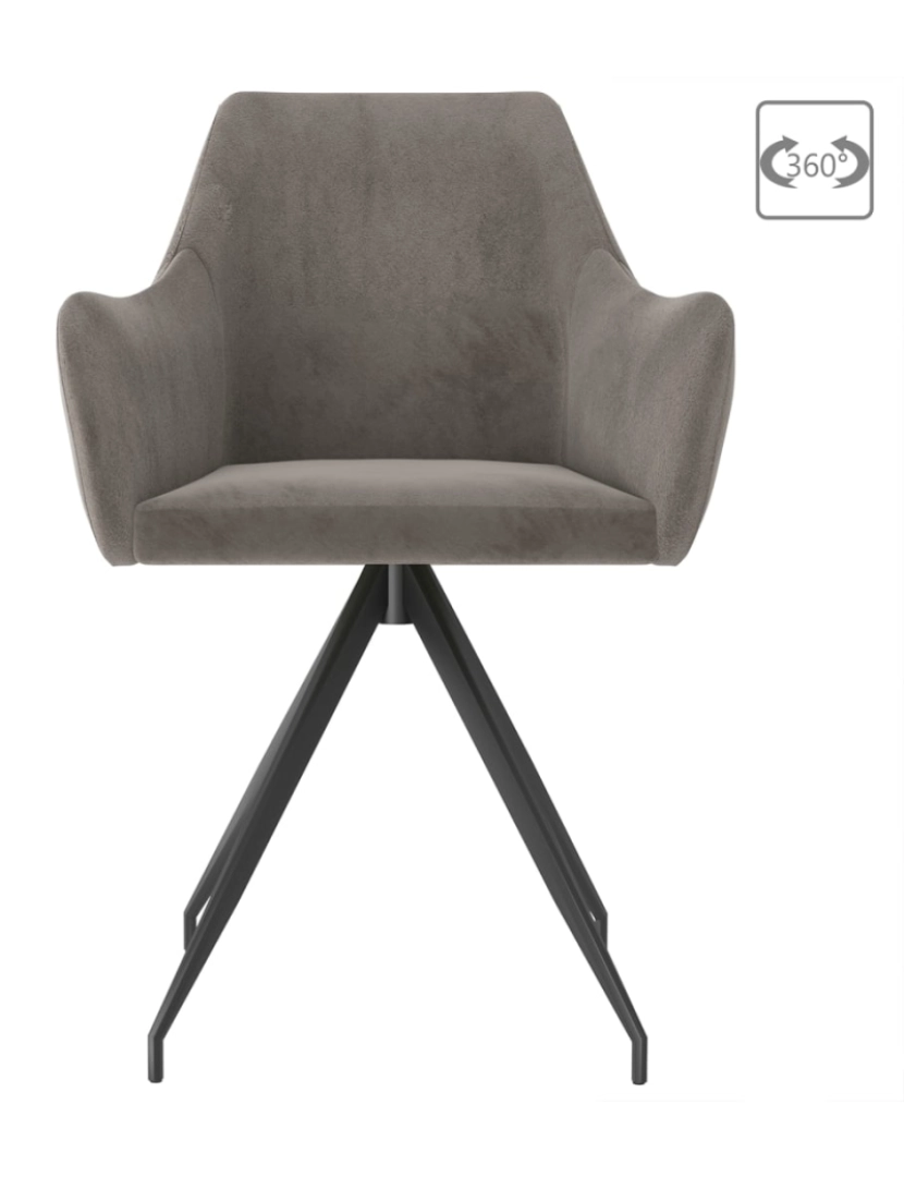 imagem de vidaXL Cadeiras de jantar 2 pcs veludo cinzento-claro5