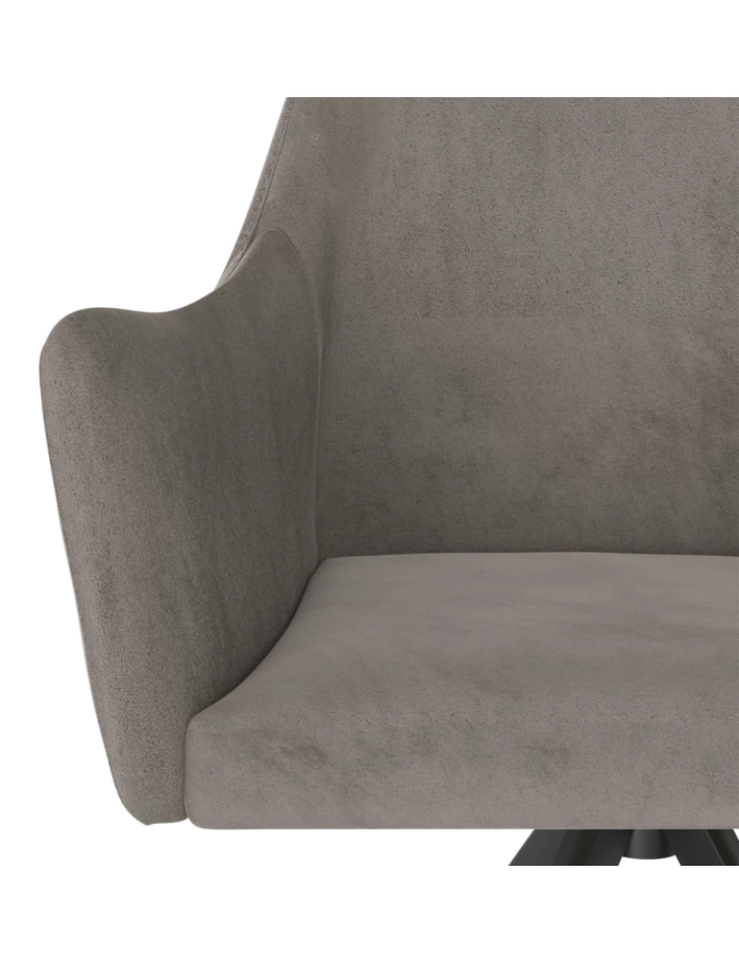 imagem de vidaXL Cadeiras de jantar 2 pcs veludo cinzento-claro7