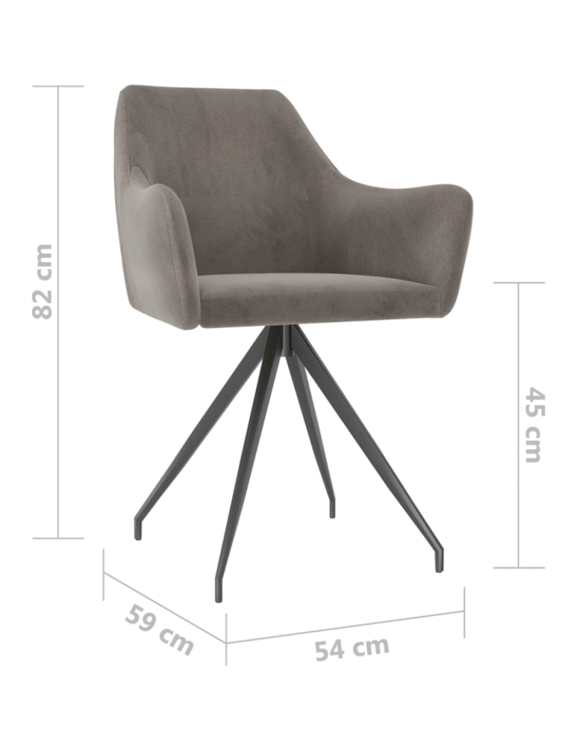 imagem de vidaXL Cadeiras de jantar 2 pcs veludo cinzento-claro9