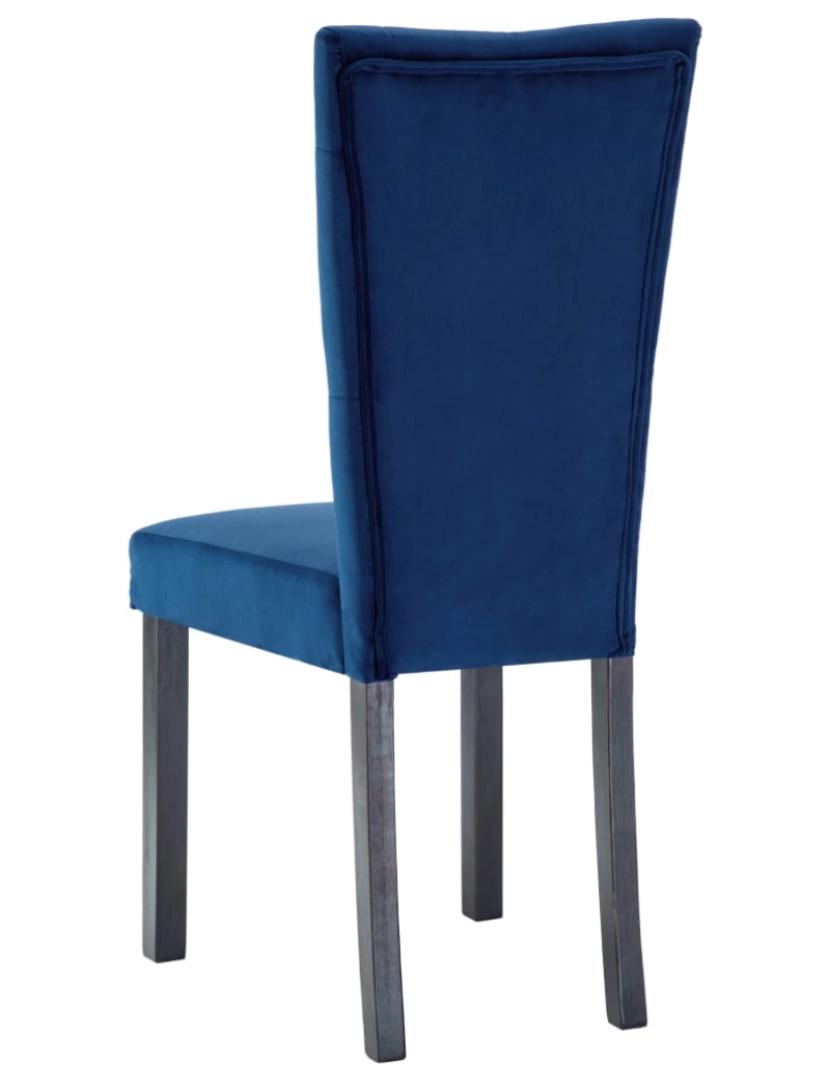 imagem de vidaXL Cadeiras de jantar 2 pcs veludo azul-escuro7