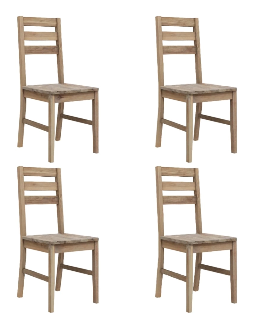 Vidaxl - vidaXL Cadeiras de jantar 4 pcs madeira de acácia maciça
