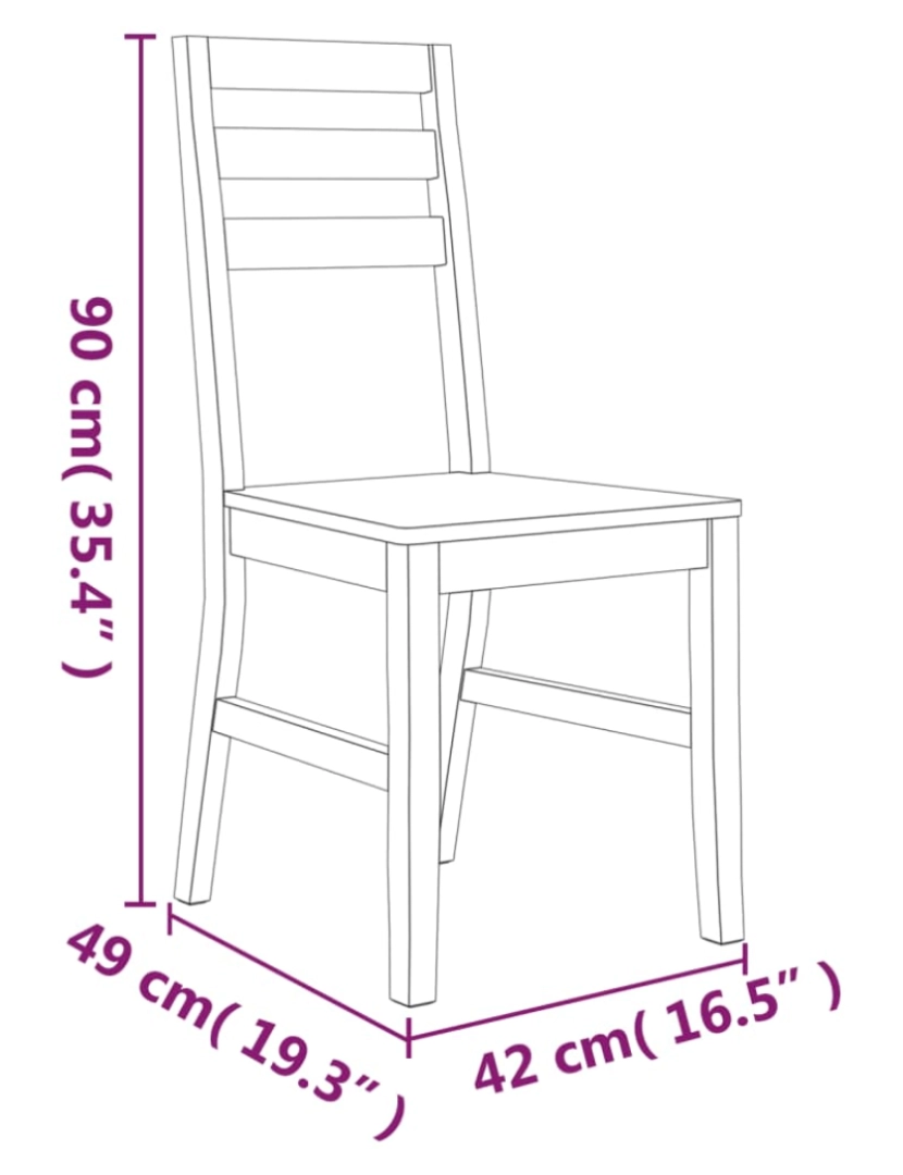 imagem de vidaXL Cadeiras de jantar 4 pcs madeira de acácia maciça8