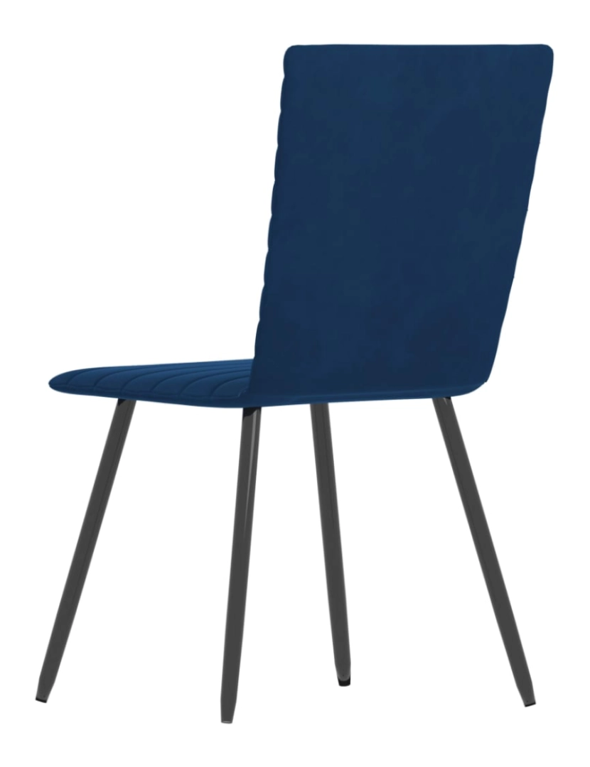 imagem de vidaXL Cadeiras de jantar 2 pcs veludo azul6