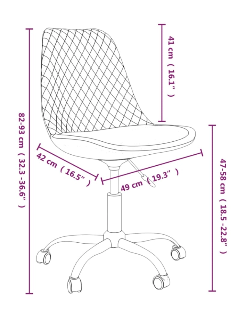 imagem de vidaXL Cadeiras de jantar giratórias 2 pcs tecido cinzento-escuro11