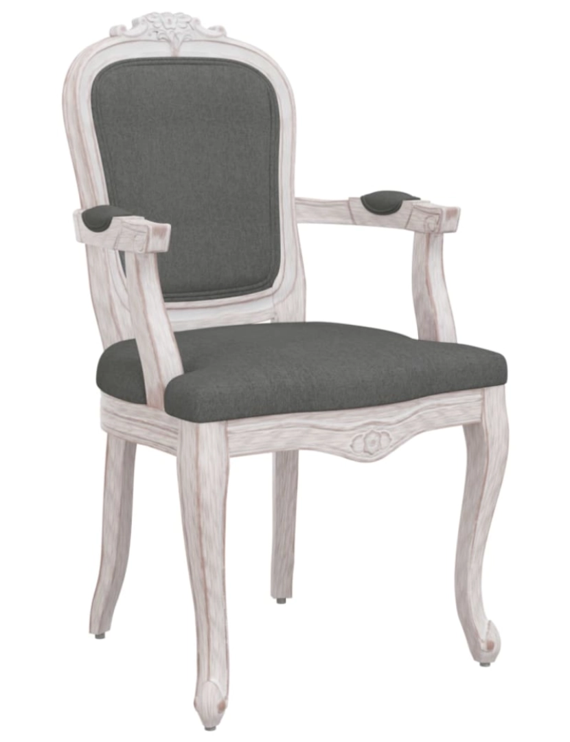 imagem de vidaXL Cadeira de jantar 62x59,5x100,5 cm tecido cinzento-escuro1