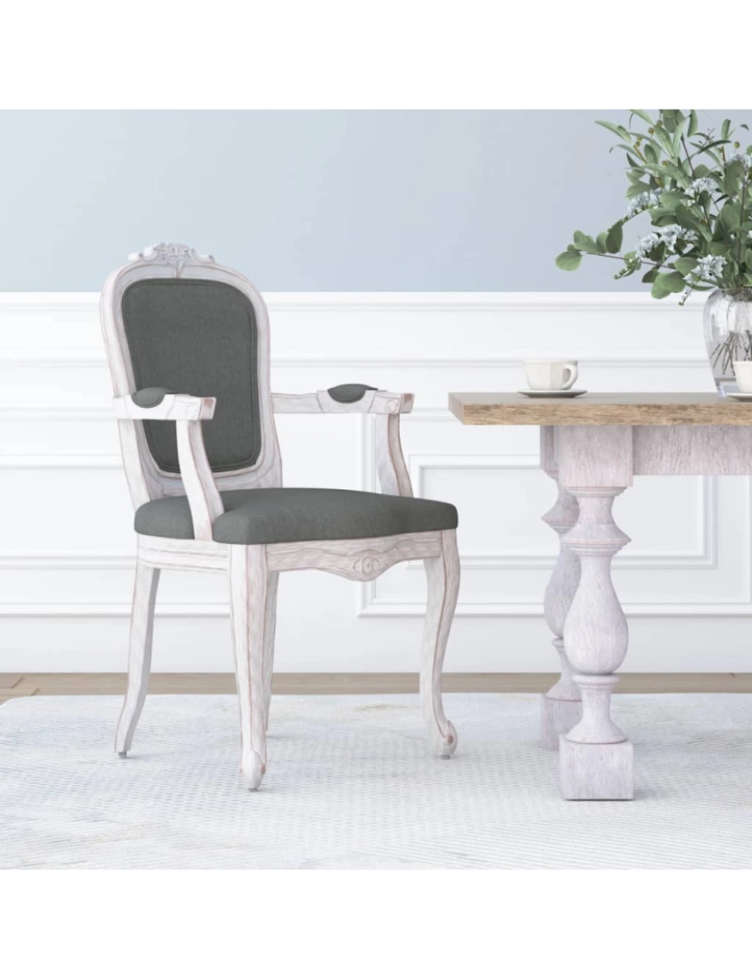 imagem de vidaXL Cadeira de jantar 62x59,5x100,5 cm tecido cinzento-escuro2