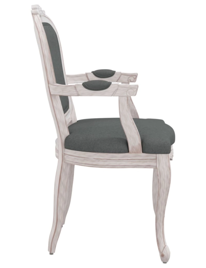 imagem de vidaXL Cadeira de jantar 62x59,5x100,5 cm tecido cinzento-escuro5