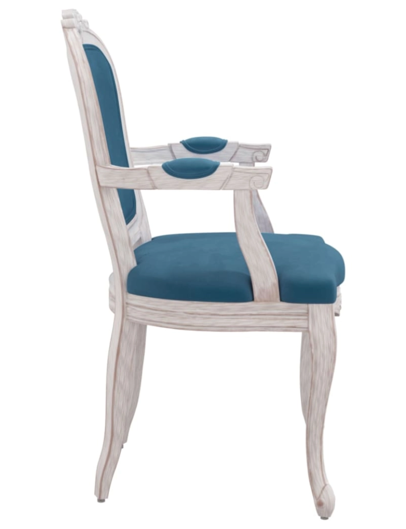 imagem de vidaXL Cadeiras de jantar 2 pcs 62x59,5x100,5 cm veludo azul6