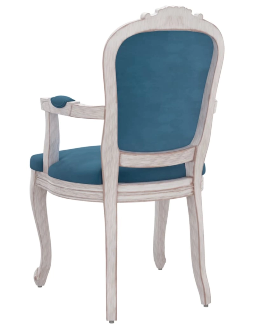 imagem de vidaXL Cadeiras de jantar 2 pcs 62x59,5x100,5 cm veludo azul7