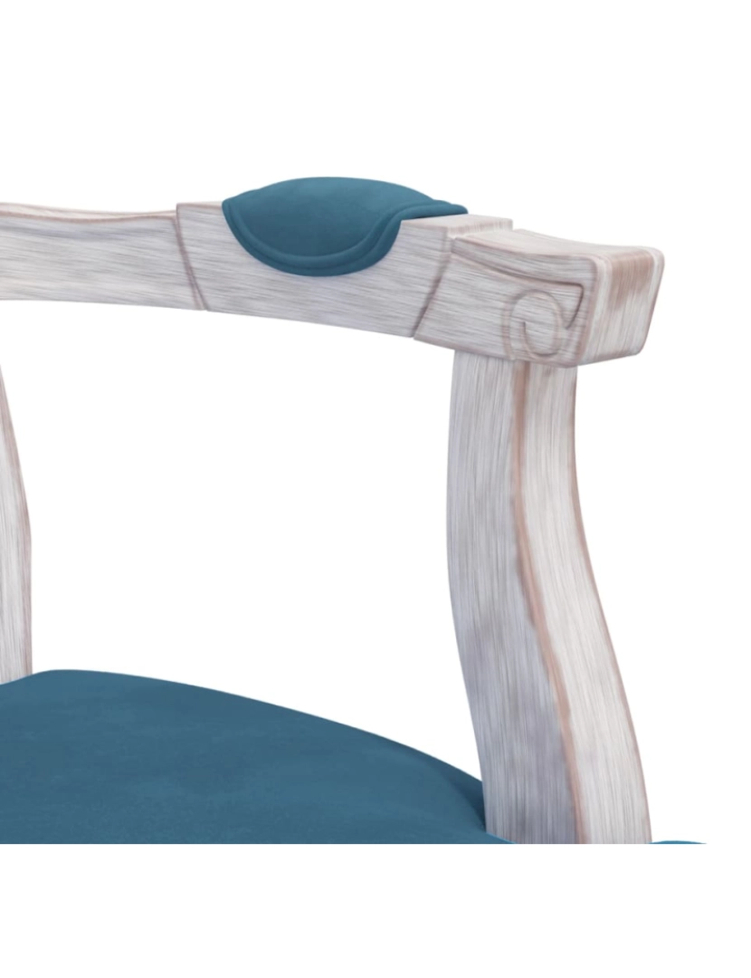 imagem de vidaXL Cadeiras de jantar 2 pcs 62x59,5x100,5 cm veludo azul8