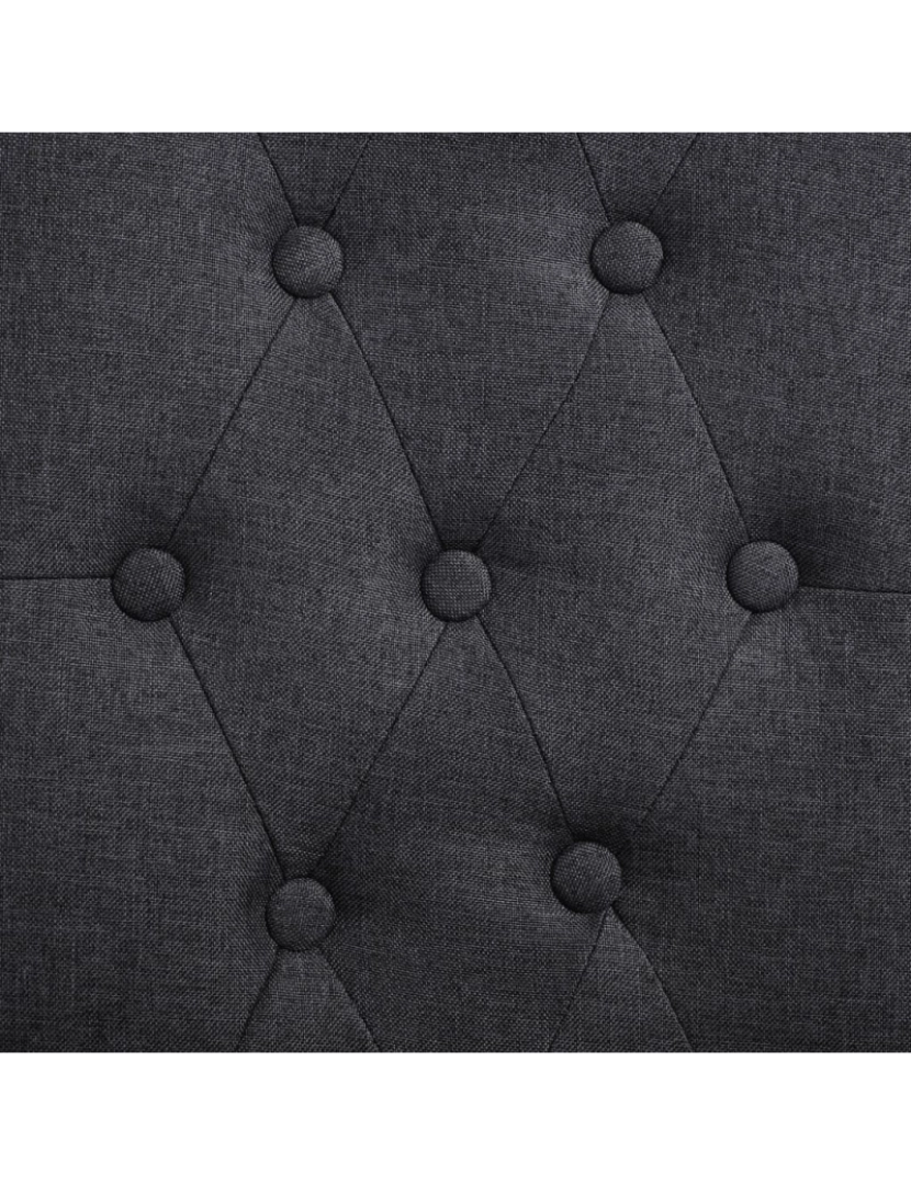 imagem de vidaXL Cadeiras de jantar 2 pcs tecido cinzento-escuro8