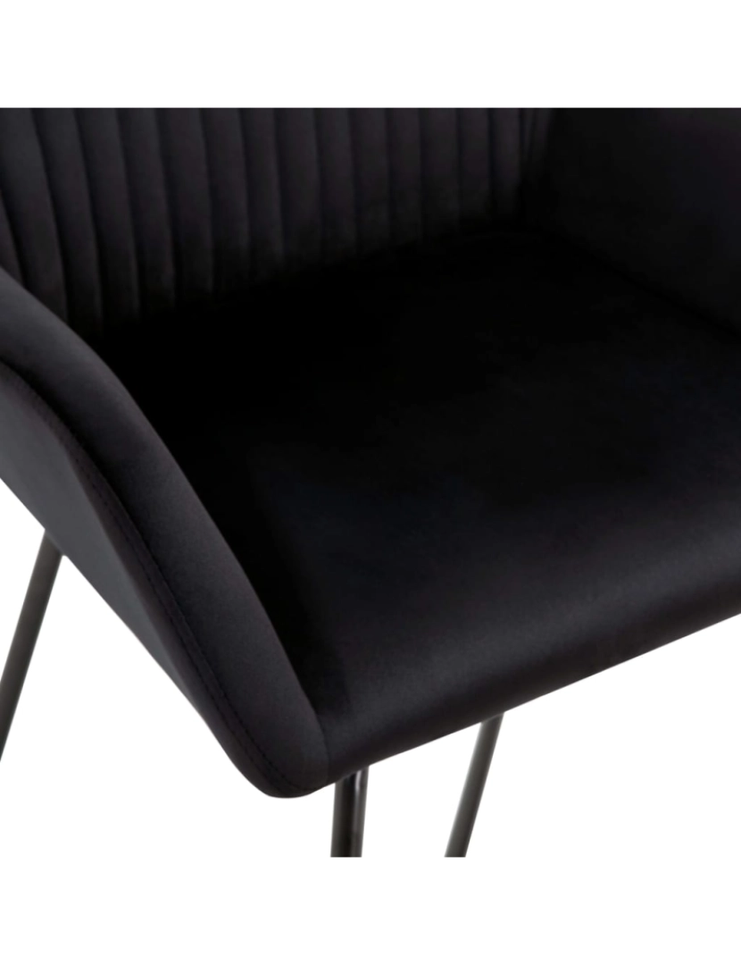 imagem de vidaXL Cadeiras de jantar 2 pcs veludo preto7