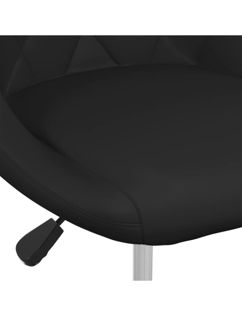 imagem de vidaXL Cadeira de jantar couro artificial preto7