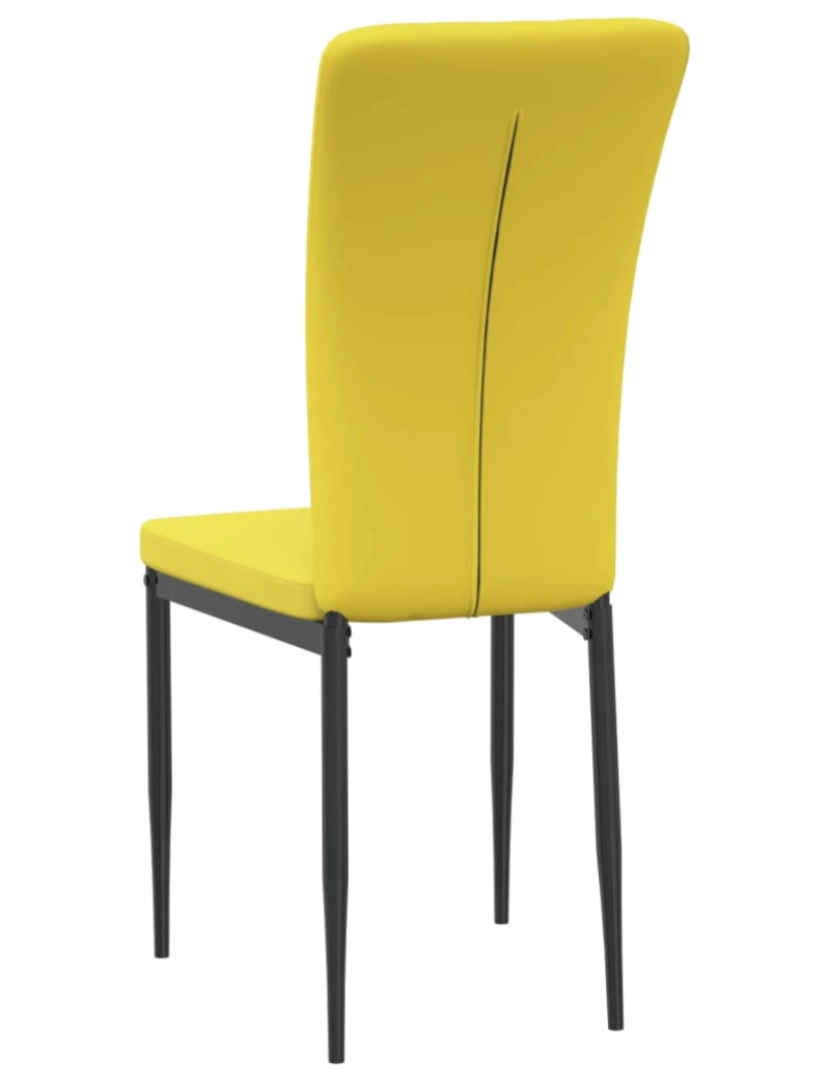 imagem de vidaXL Cadeiras de jantar 4 pcs veludo amarelo mostarda7