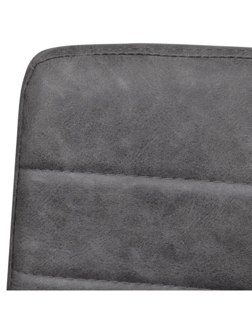 imagem de vidaXL Cadeiras de jantar cantilever 4 pcs couro artificial cinzento7