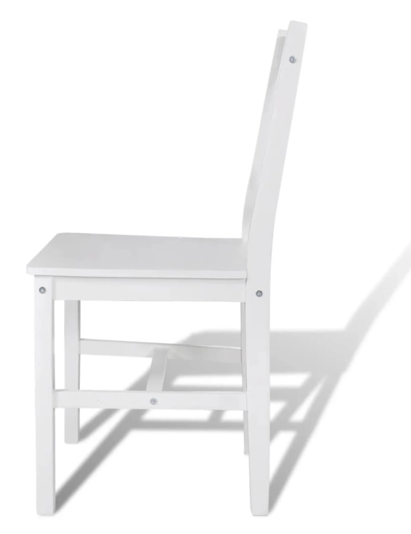 imagem de vidaXL Cadeiras de jantar 6 pcs madeira de pinho branco5