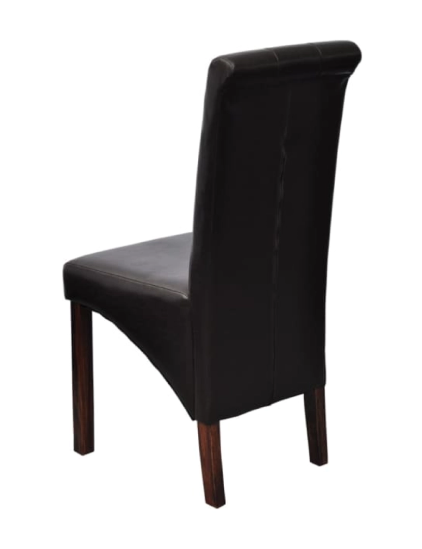imagem de vidaXL Cadeiras de jantar 4 pcs couro artificial preto4