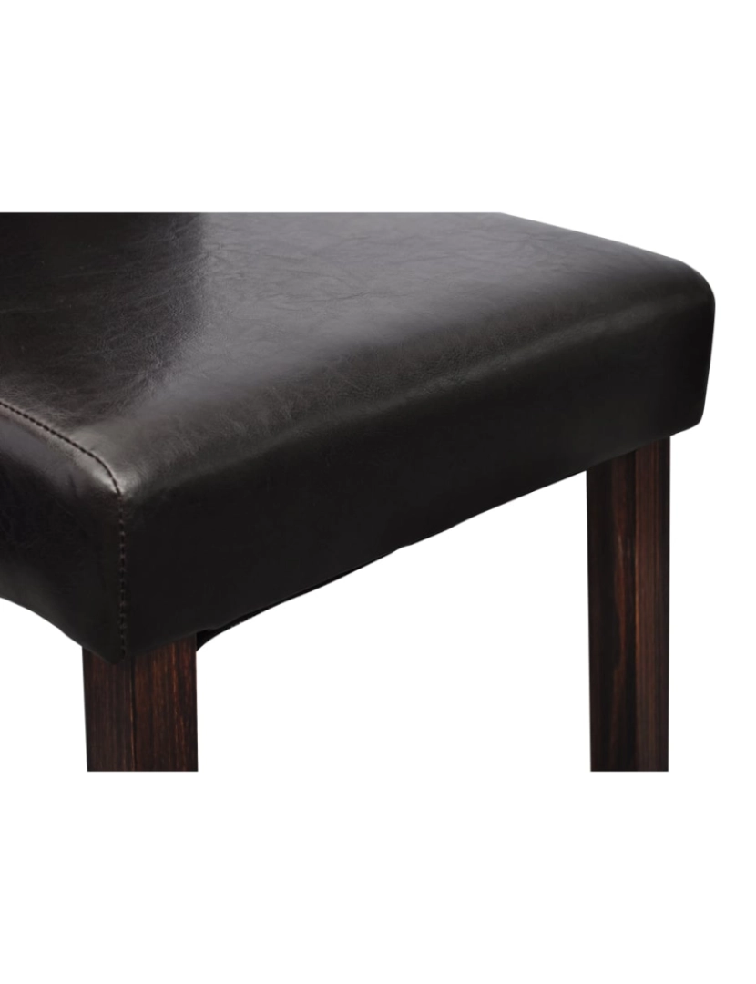 imagem de vidaXL Cadeiras de jantar 4 pcs couro artificial preto6
