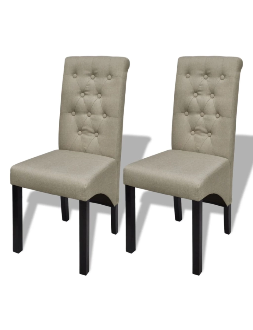 Vidaxl - vidaXL Cadeiras de jantar 2 pcs tecido bege