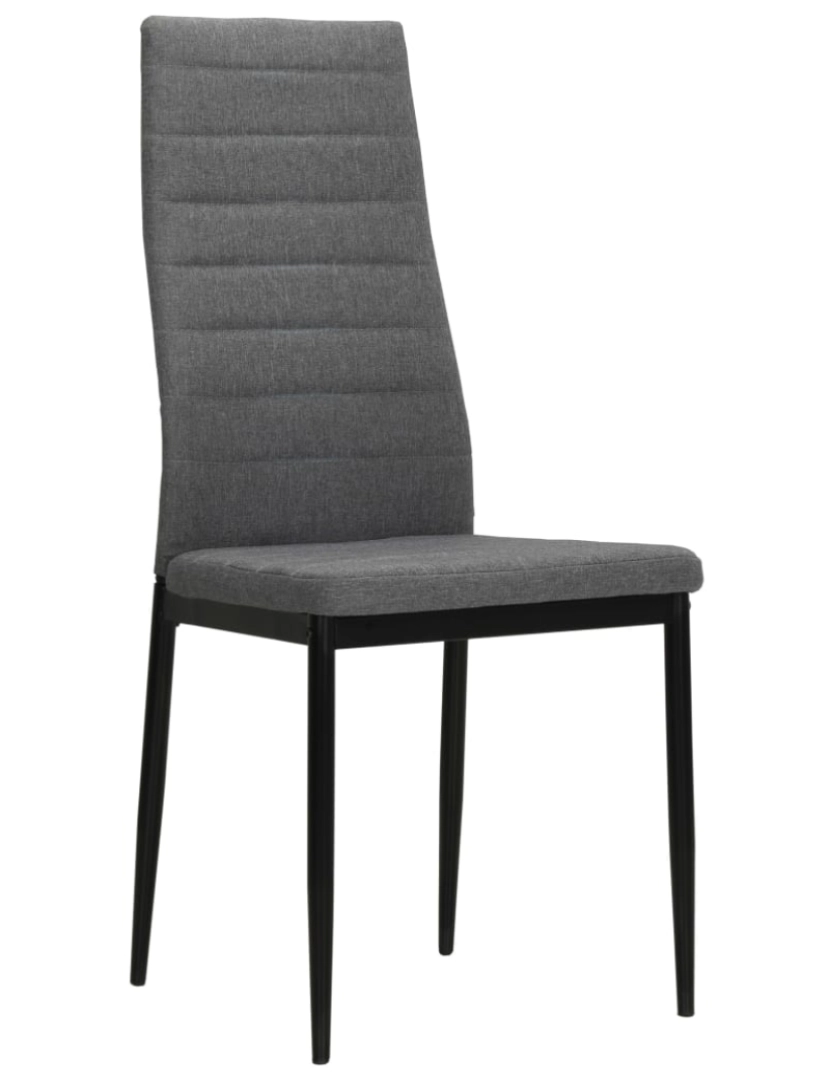 imagem de vidaXL Cadeiras de jantar 4 pcs tecido cinzento-claro3