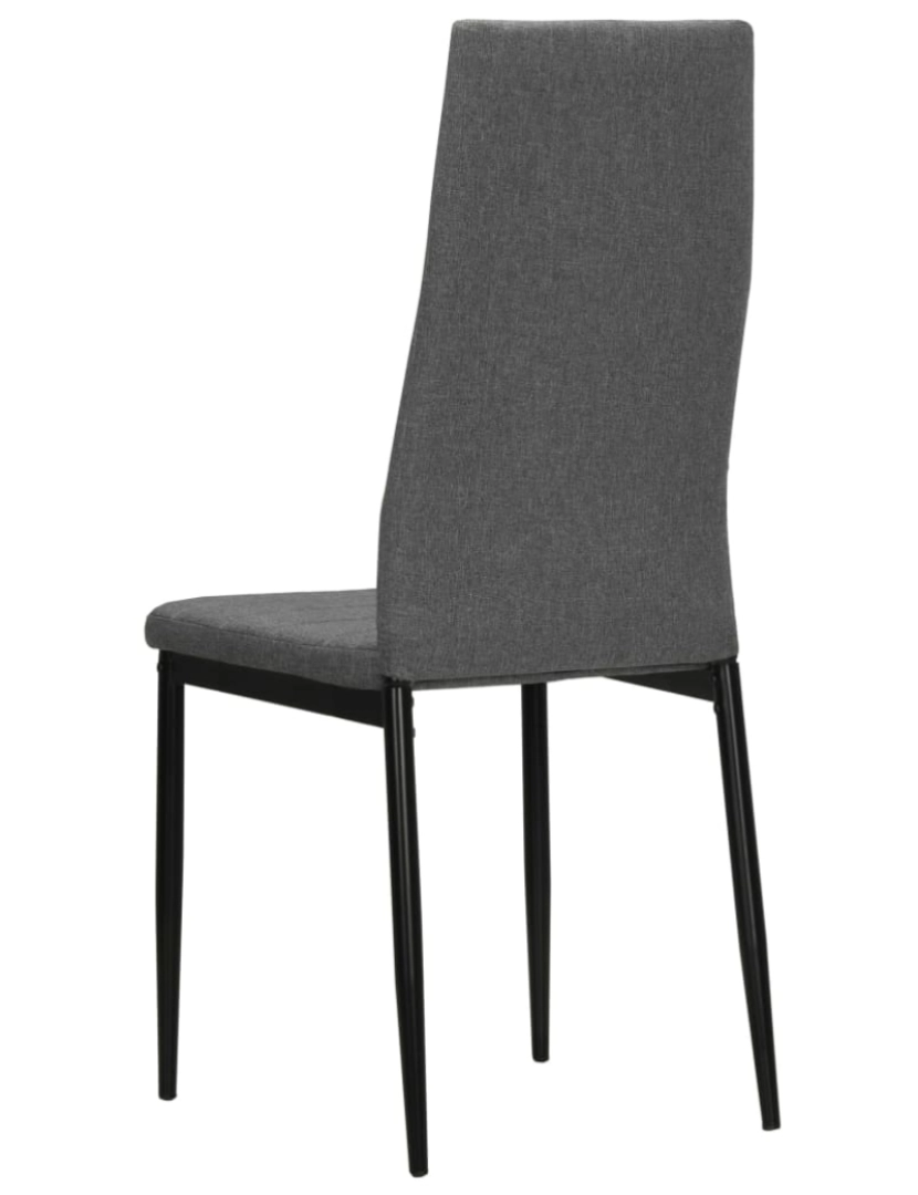 imagem de vidaXL Cadeiras de jantar 4 pcs tecido cinzento-claro6
