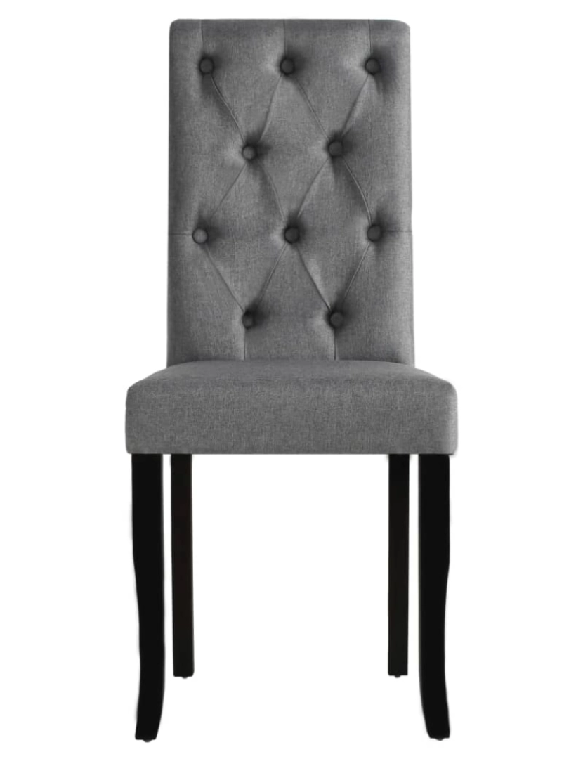 imagem de vidaXL Cadeiras de jantar 4 pcs tecido cinzento-escuro4