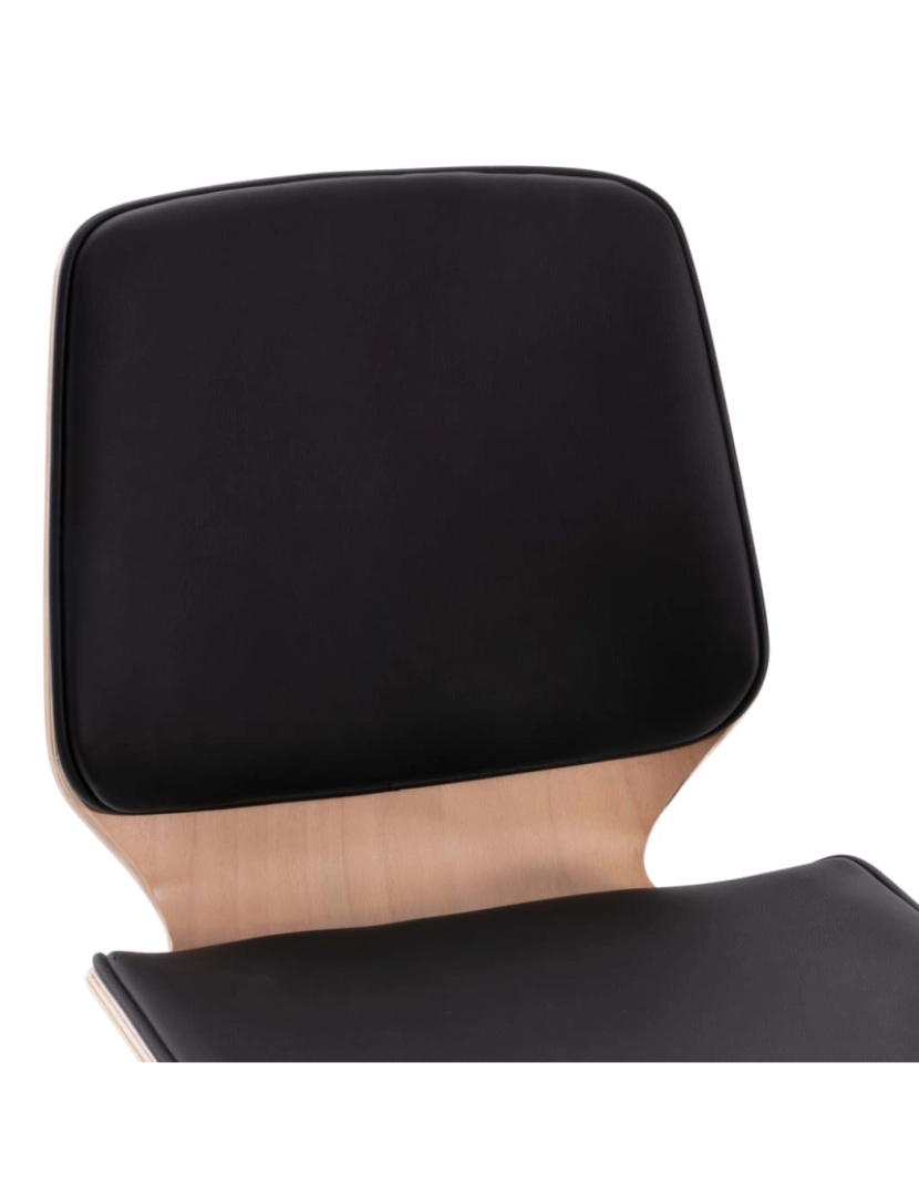 imagem de vidaXL Cadeiras de jantar 2 pcs couro artificial preto8