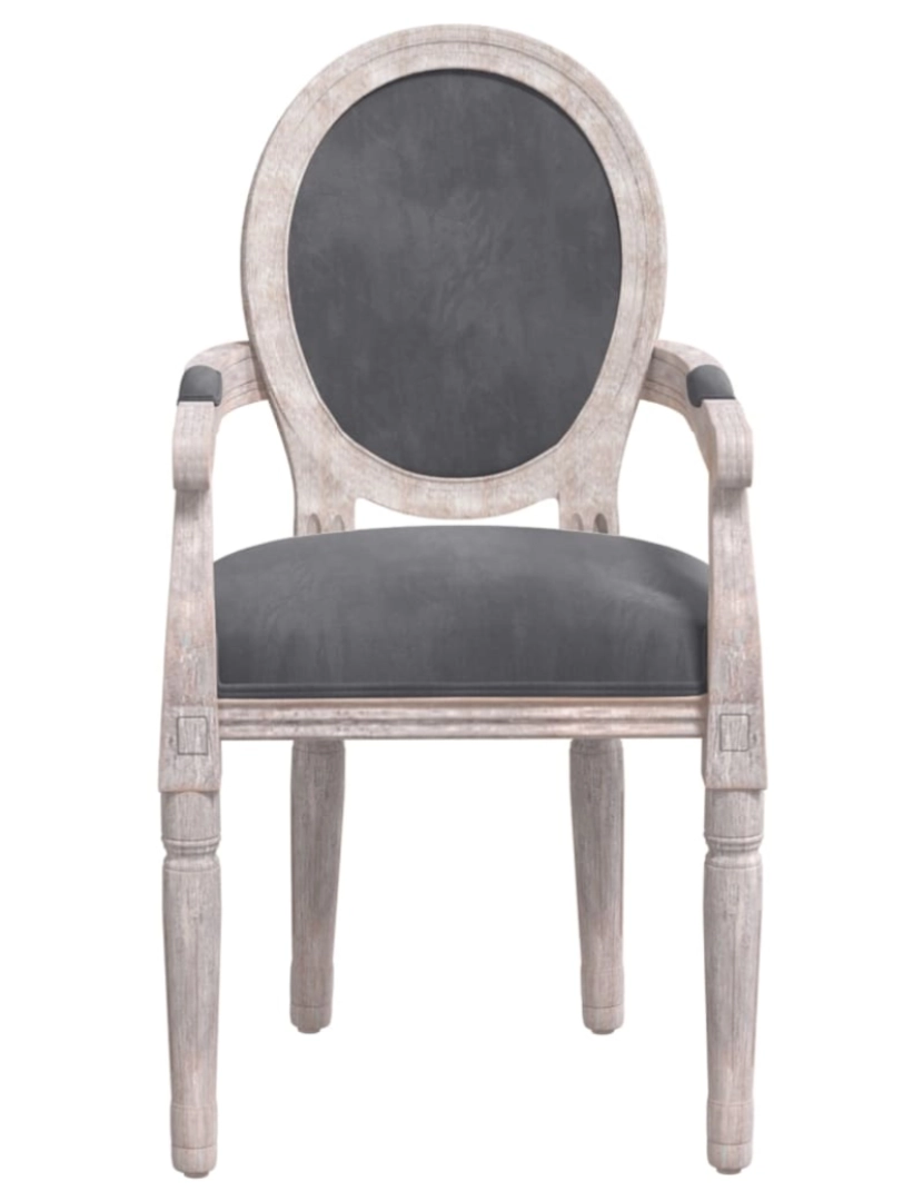 imagem de vidaXL Cadeira de jantar 54x56x96,5 cm veludo cinzento-escuro4