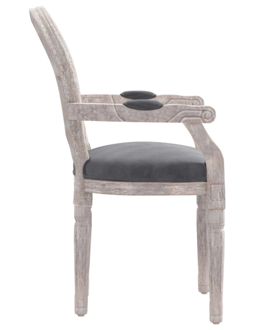 imagem de vidaXL Cadeira de jantar 54x56x96,5 cm veludo cinzento-escuro5