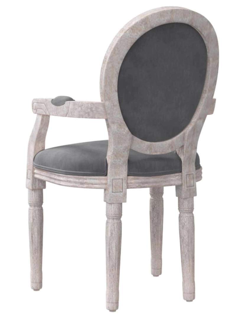 imagem de vidaXL Cadeira de jantar 54x56x96,5 cm veludo cinzento-escuro6