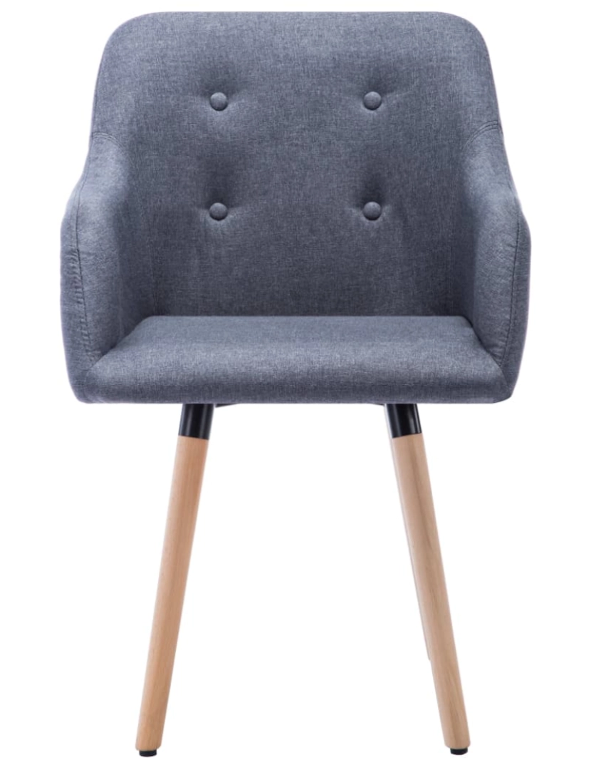 imagem de vidaXL Cadeiras de jantar 2 pcs tecido cinzento-escuro4