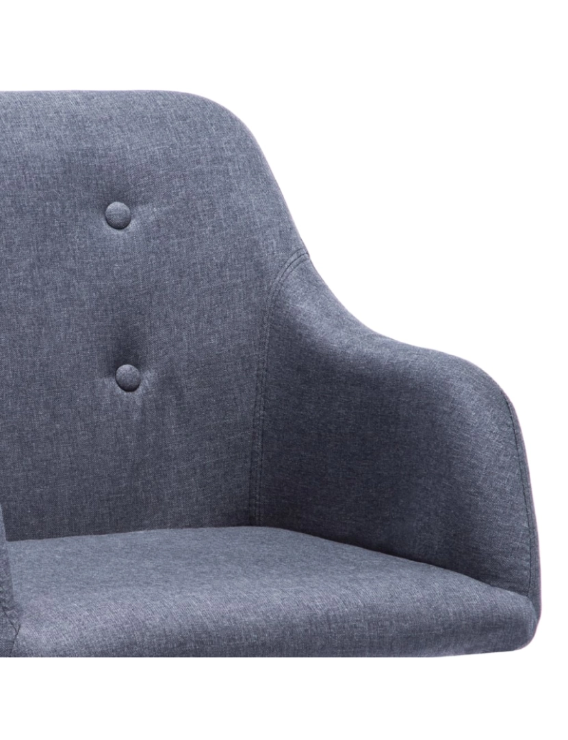 imagem de vidaXL Cadeiras de jantar 2 pcs tecido cinzento-escuro7