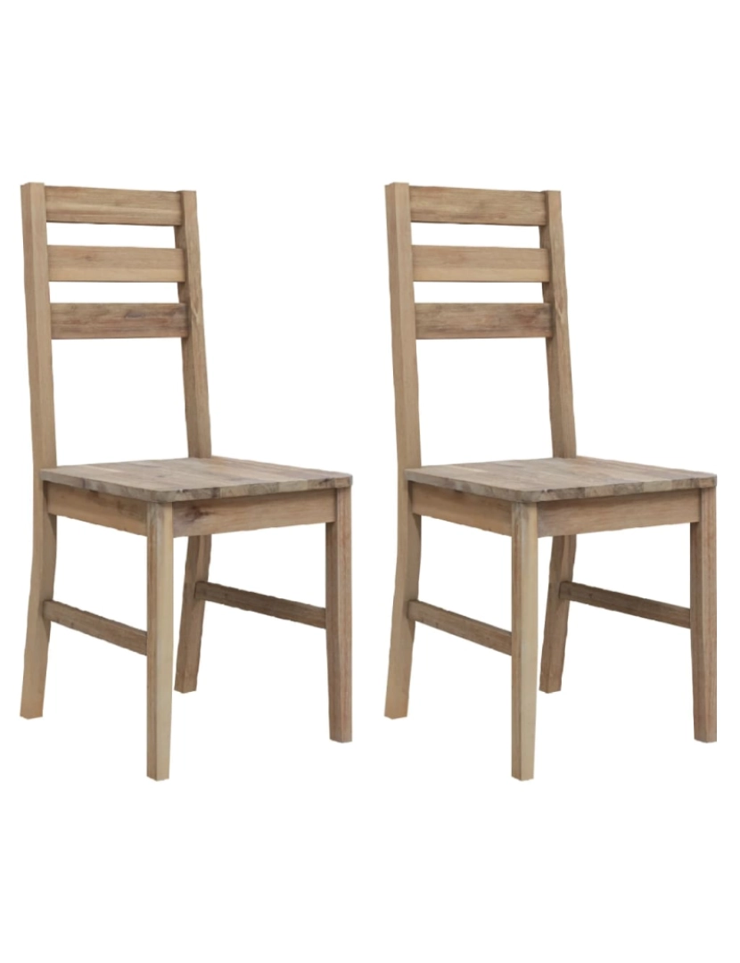 Vidaxl - vidaXL Cadeiras de jantar 2 pcs madeira acácia maciça