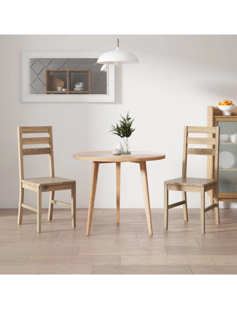 imagem de vidaXL Cadeiras de jantar 2 pcs madeira acácia maciça2