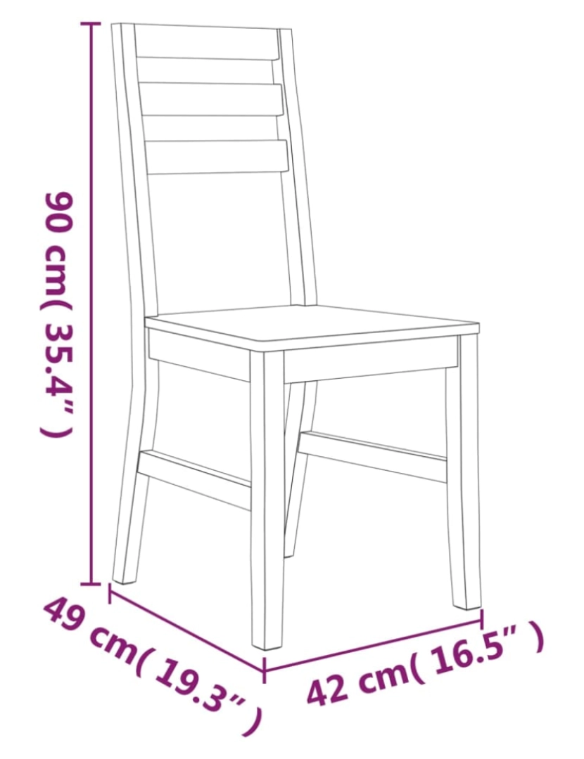 imagem de vidaXL Cadeiras de jantar 2 pcs madeira acácia maciça8