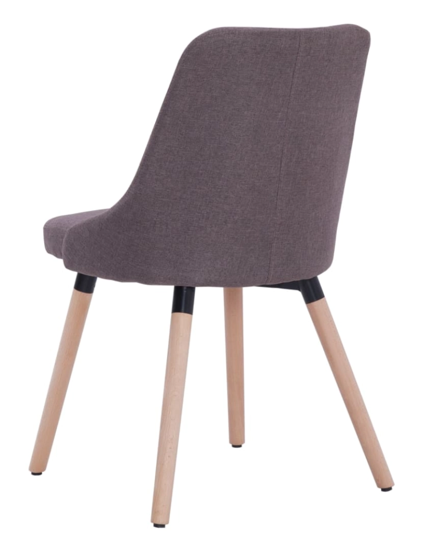 imagem de vidaXL Cadeiras de jantar 2 pcs tecido cinzento-acastanhado7