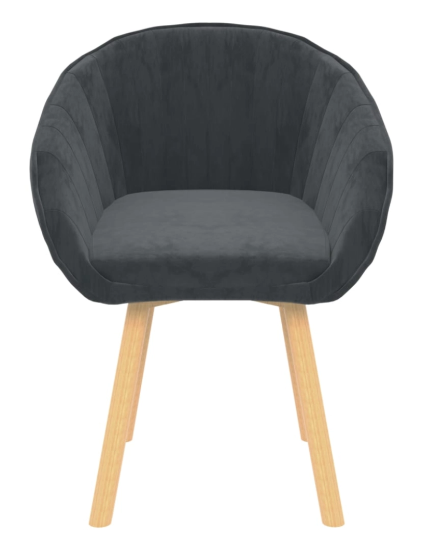 imagem de vidaXL Cadeira de jantar veludo cinzento-escuro3