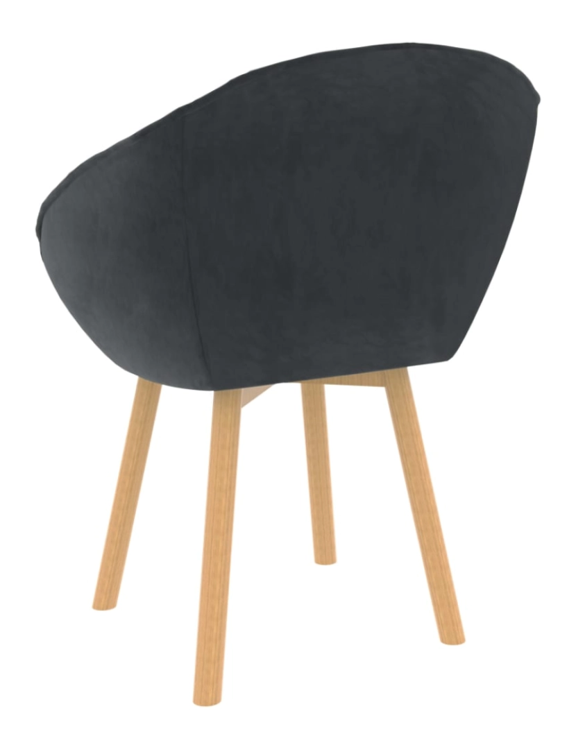 imagem de vidaXL Cadeira de jantar veludo cinzento-escuro5