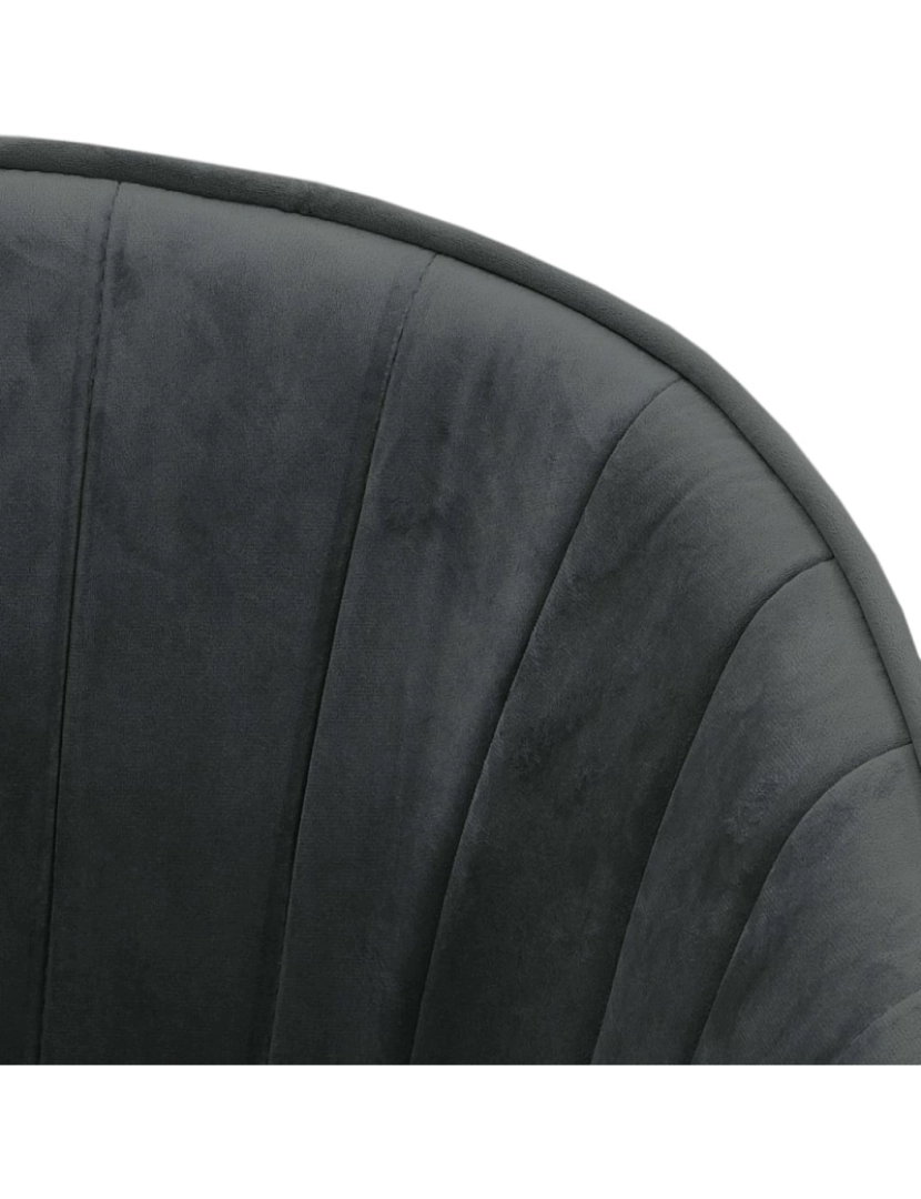 imagem de vidaXL Cadeira de jantar veludo cinzento-escuro6