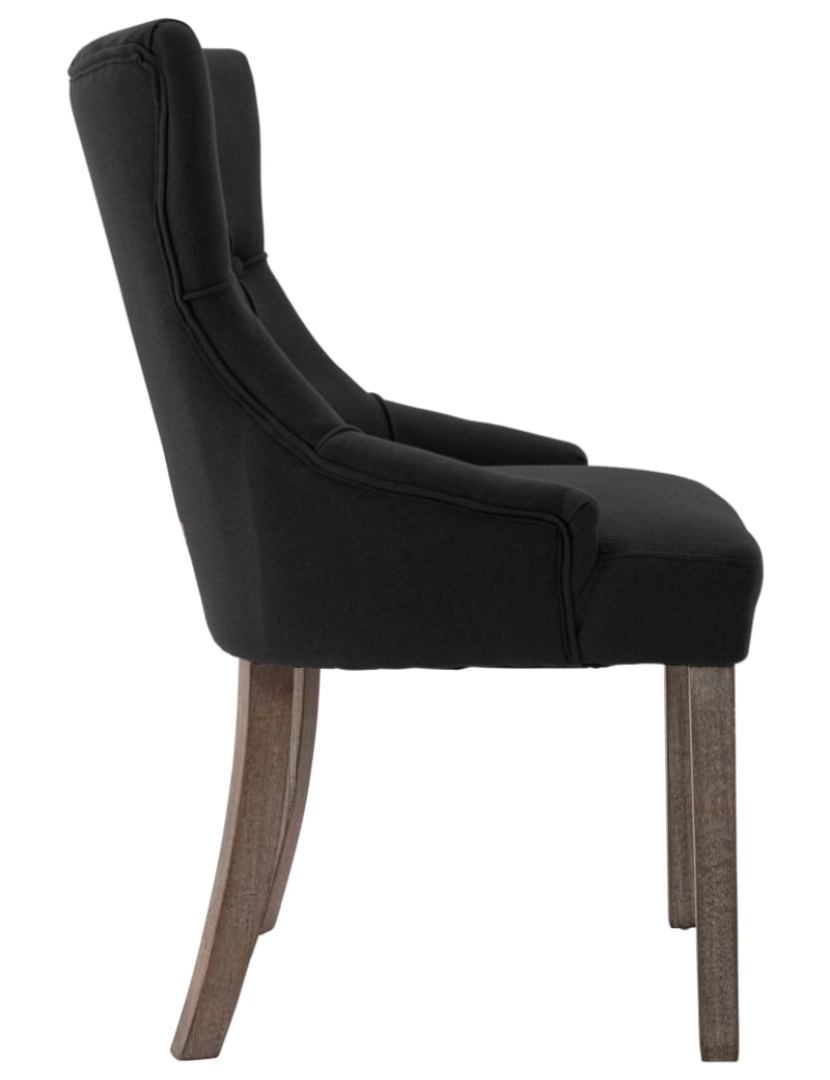 imagem de vidaXL Cadeiras de jantar 2 pcs tecido preto6