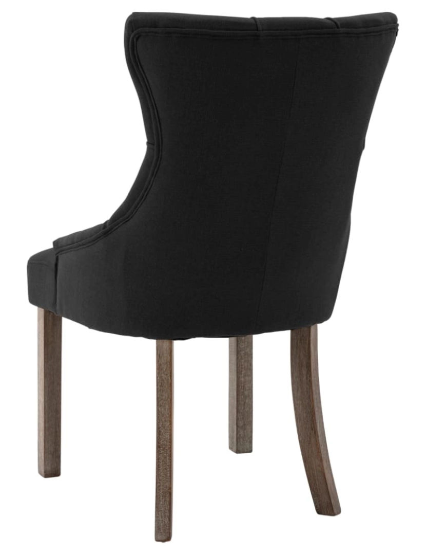 imagem de vidaXL Cadeiras de jantar 2 pcs tecido preto7
