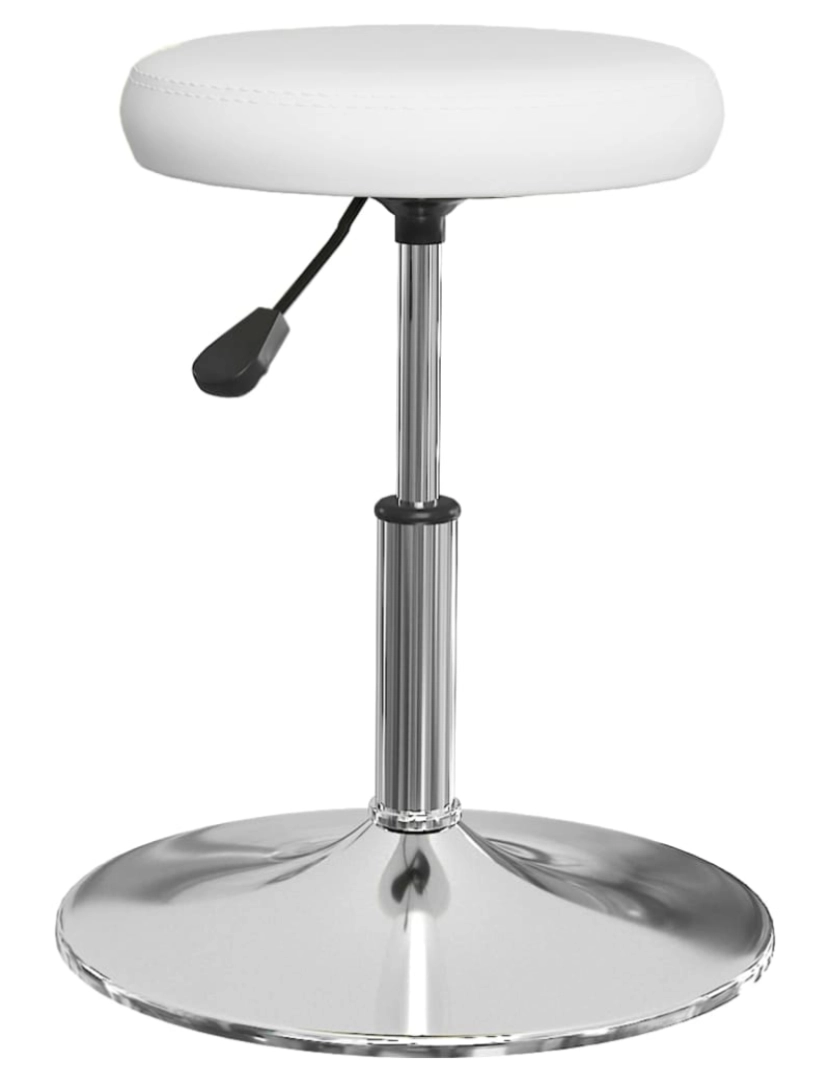 imagem de vidaXL Cadeiras de jantar 2 pcs couro artificial branco4