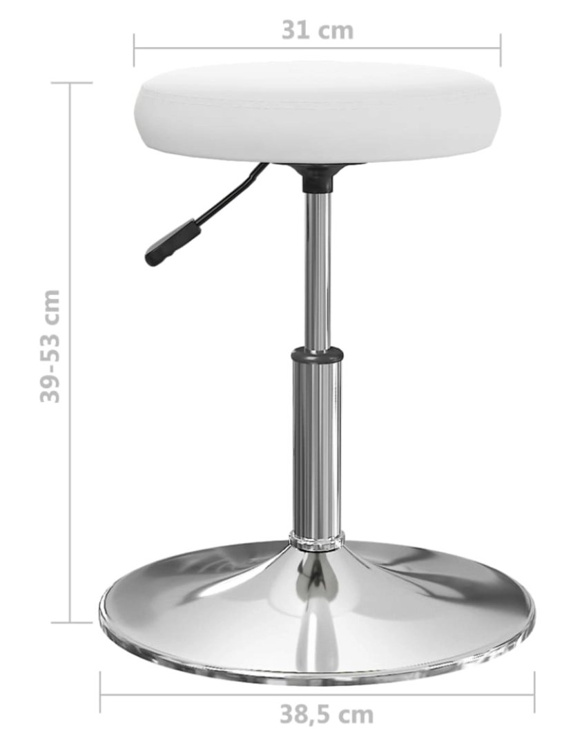 imagem de vidaXL Cadeiras de jantar 2 pcs couro artificial branco9