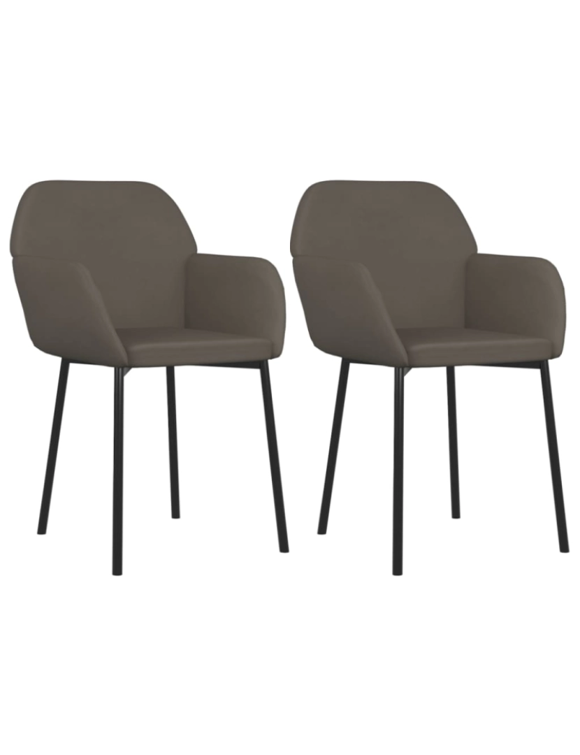 Vidaxl - vidaXL Cadeiras de jantar 2 pcs veludo cinzento-escuro