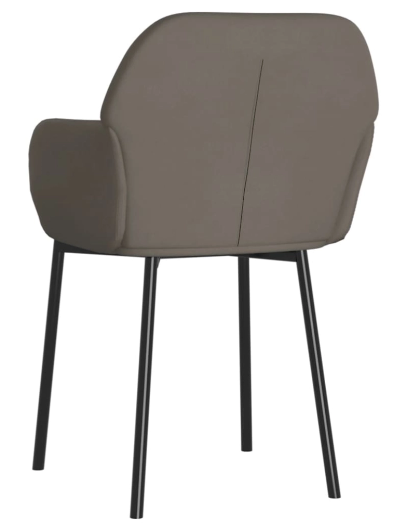 imagem de vidaXL Cadeiras de jantar 2 pcs veludo cinzento-escuro5